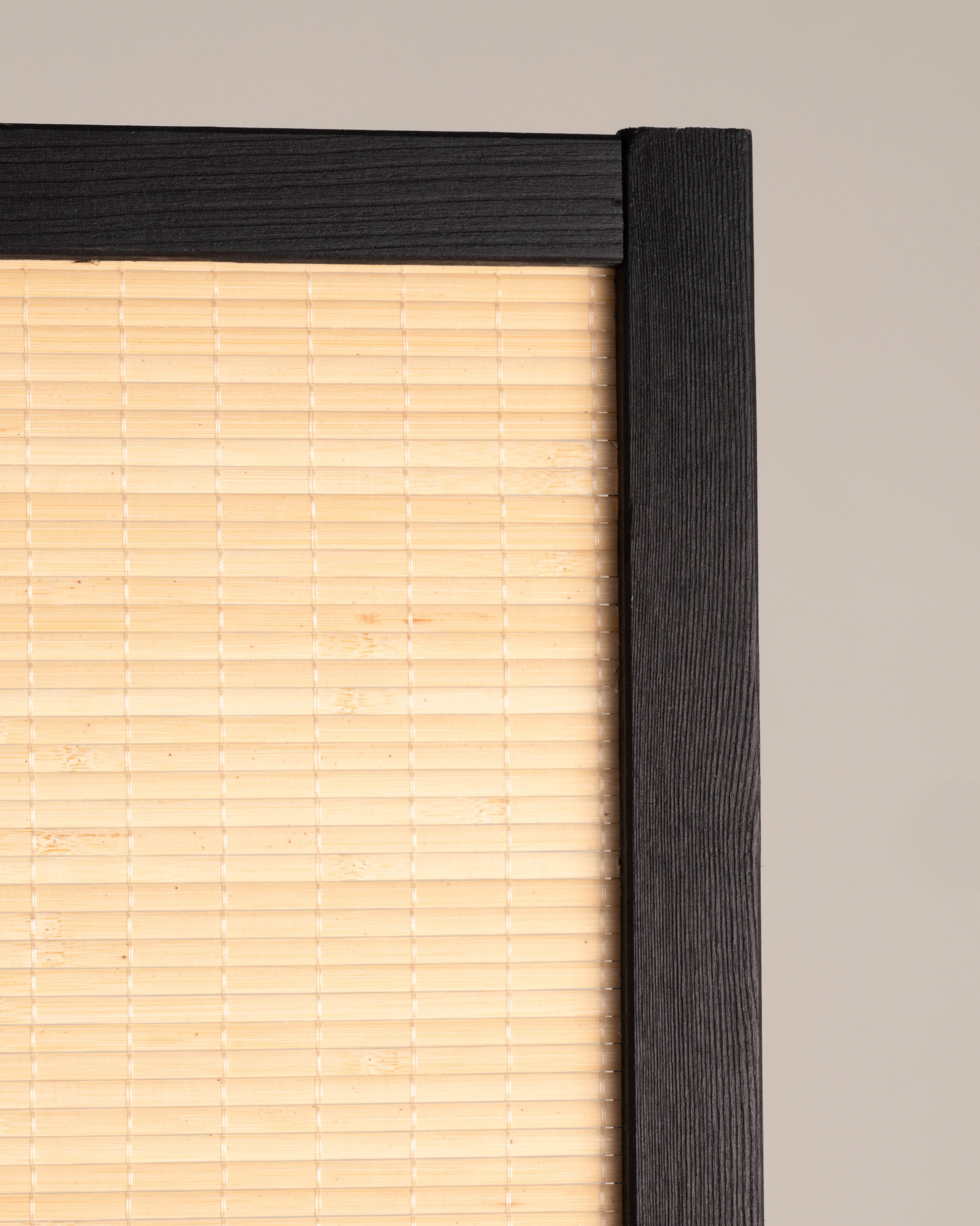 Carbonized Natural Bamboo Room Divider Folding Screen