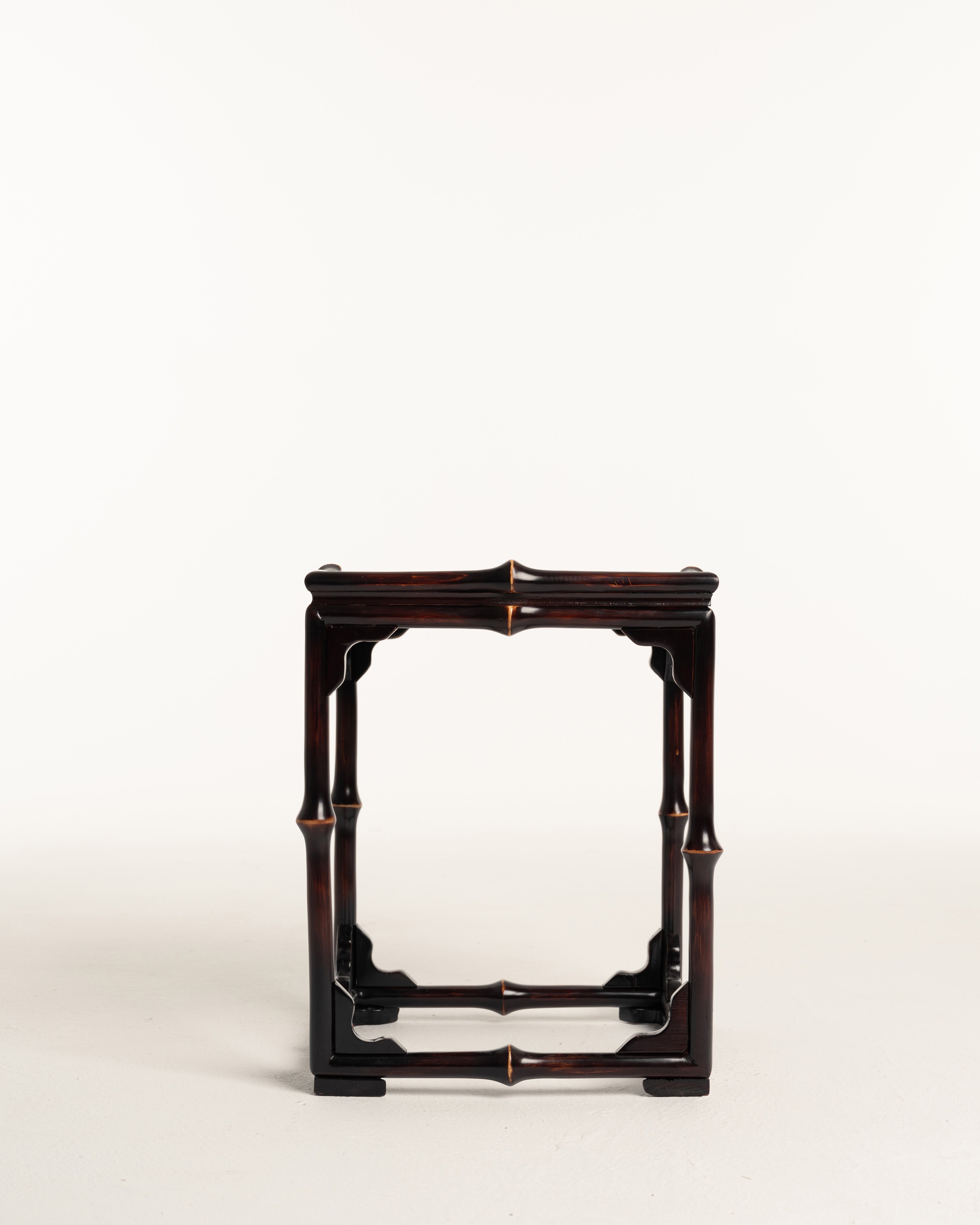 Bamboo Low Rectangular Stool