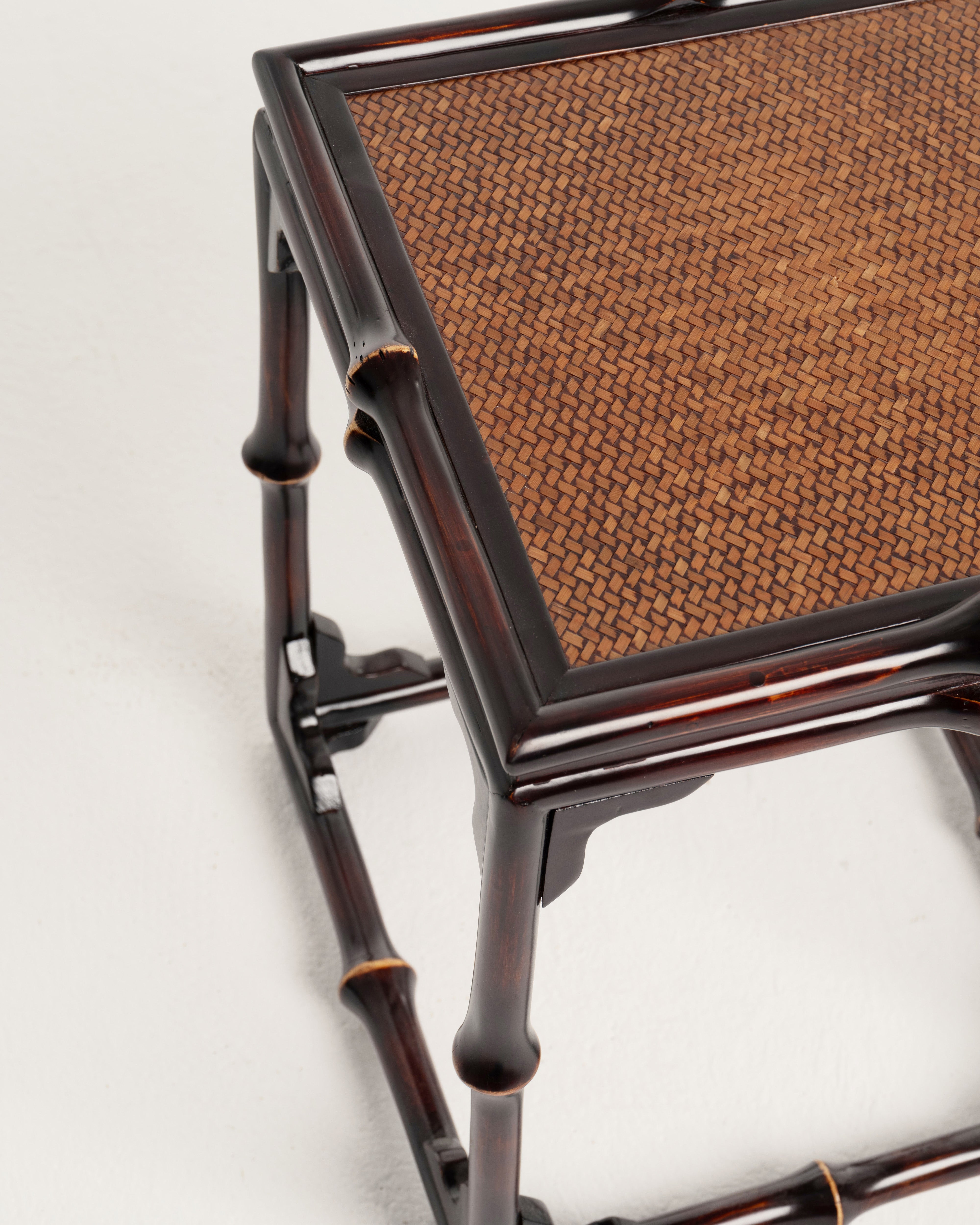 Bamboo Low Rectangular Stool