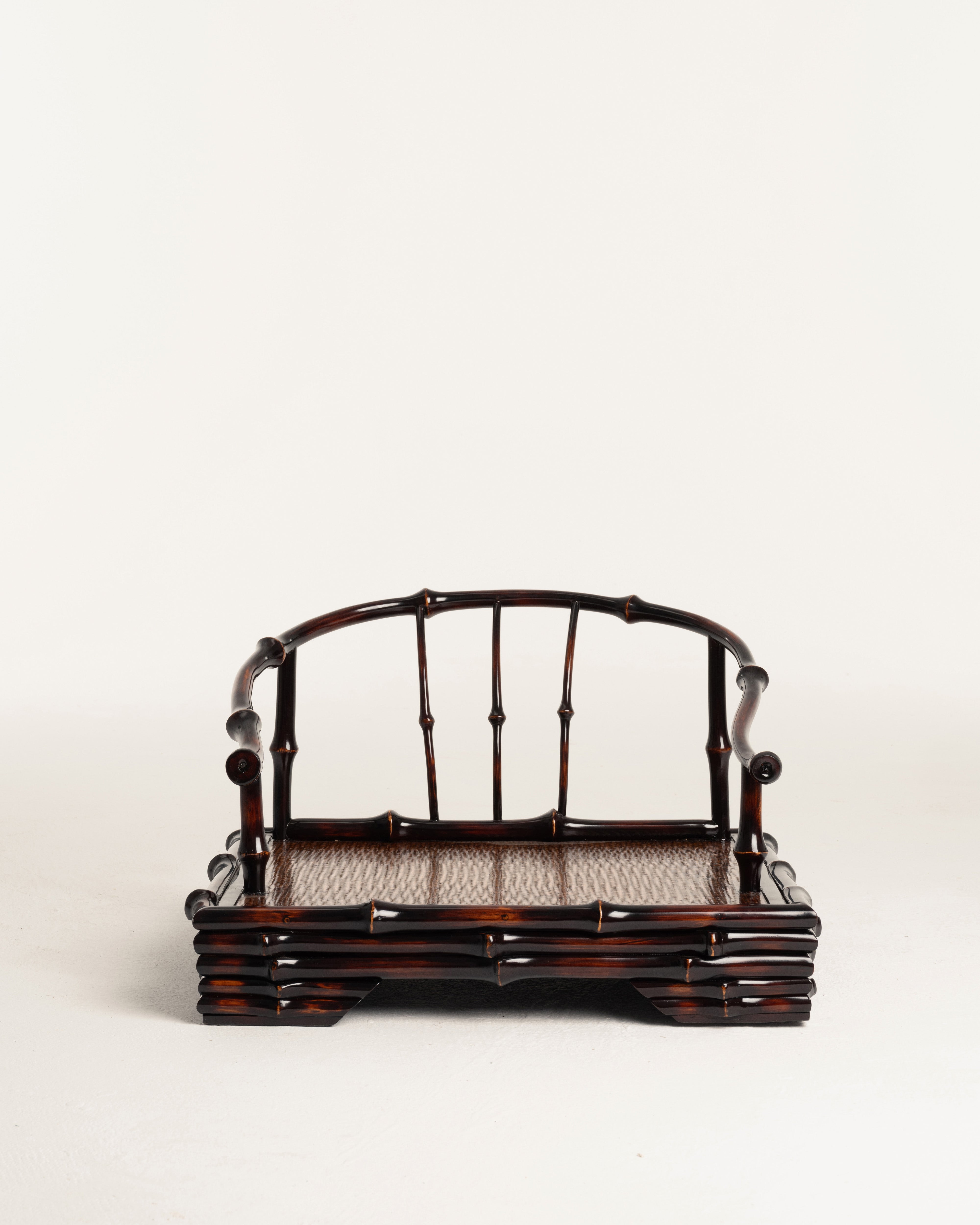 Bamboo Legless Zen Tatami Floor Chair with Armrest