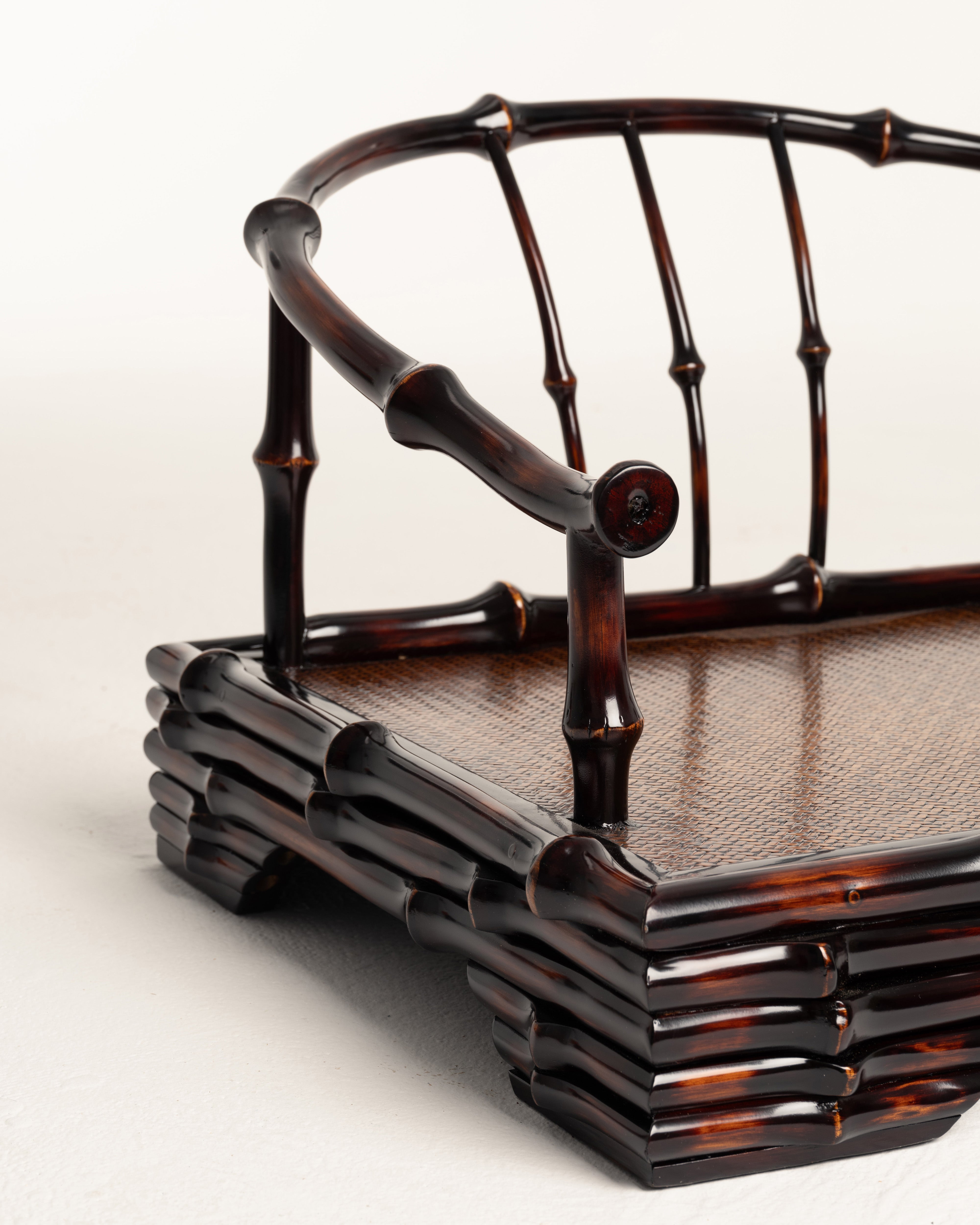 Bamboo Zen Floor Chair with Armrest