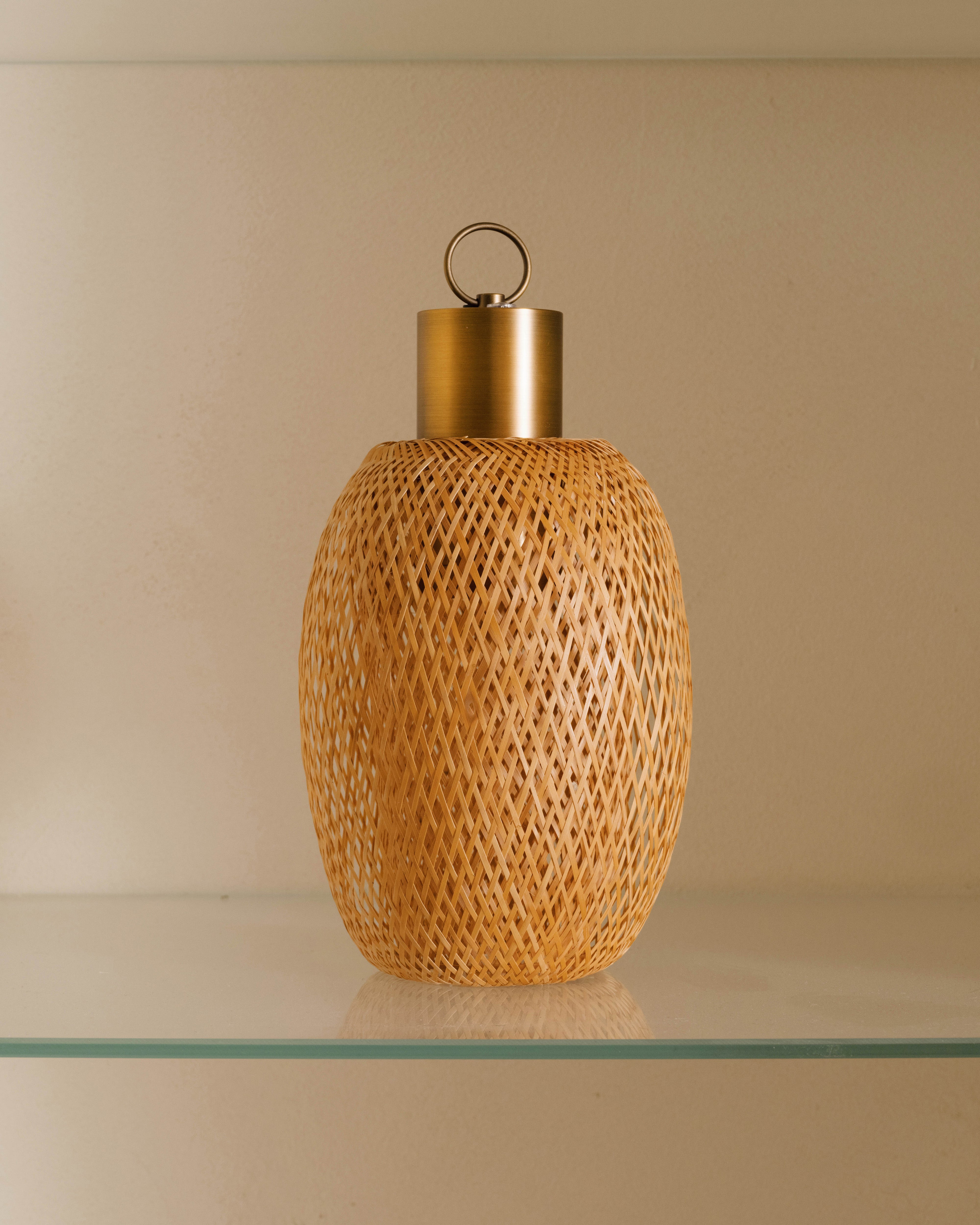 Bamboo Woven Portable Lantern Lamp