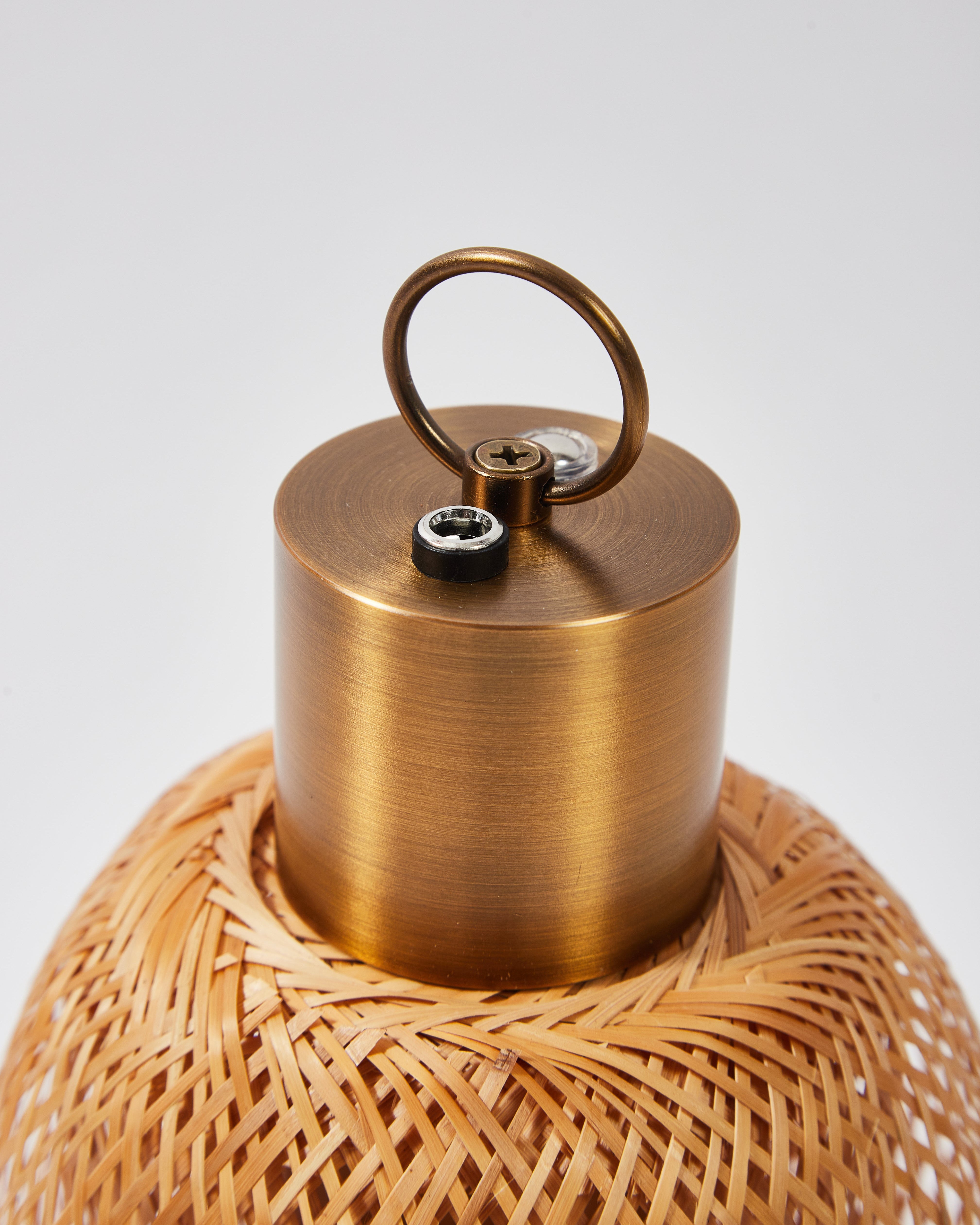 Bamboo Woven Portable Lantern Lamp