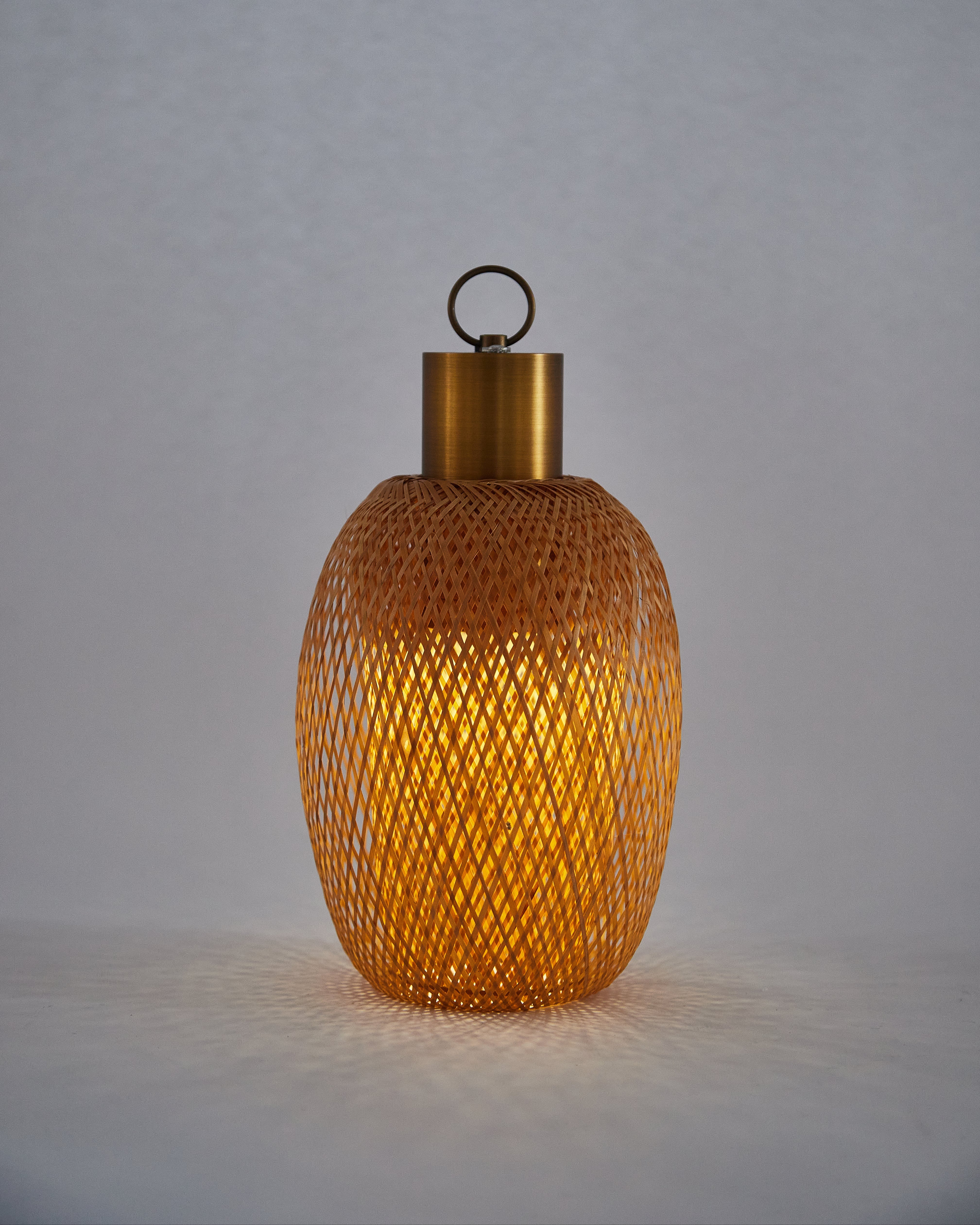 Bamboo Woven Portable Lantern Lamp