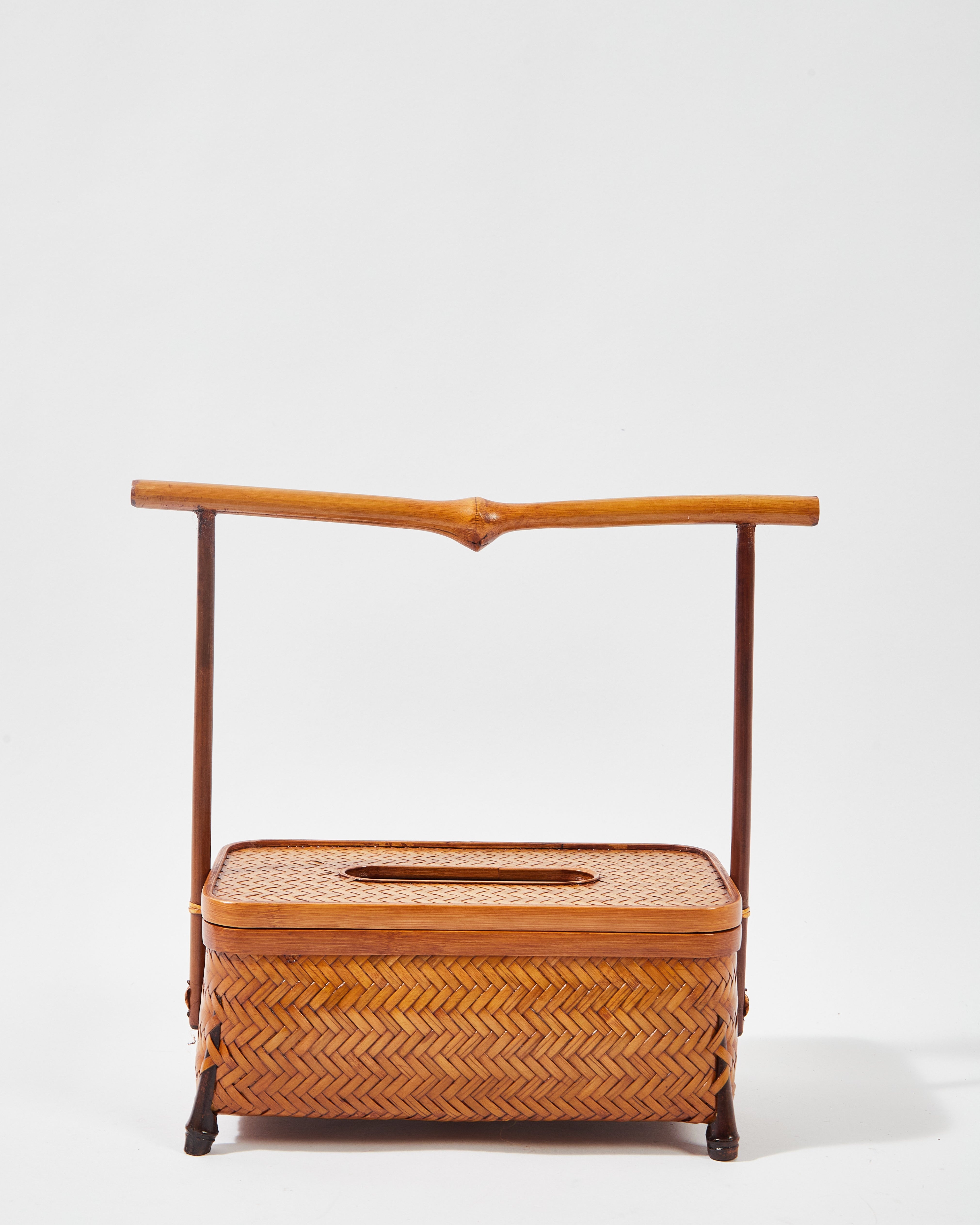 Bamboo Handle Tissue Box