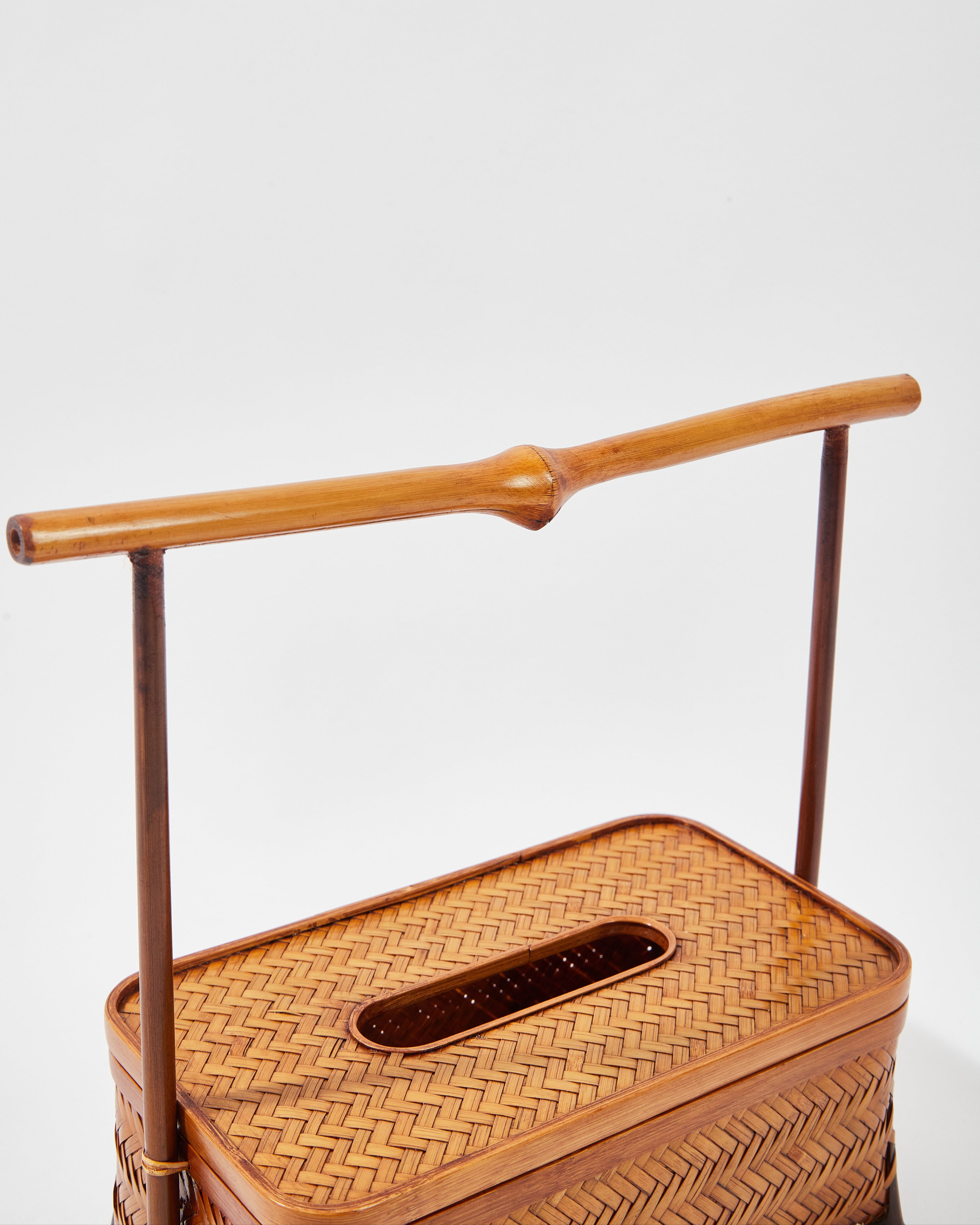 Bamboo Handle Tissue Box