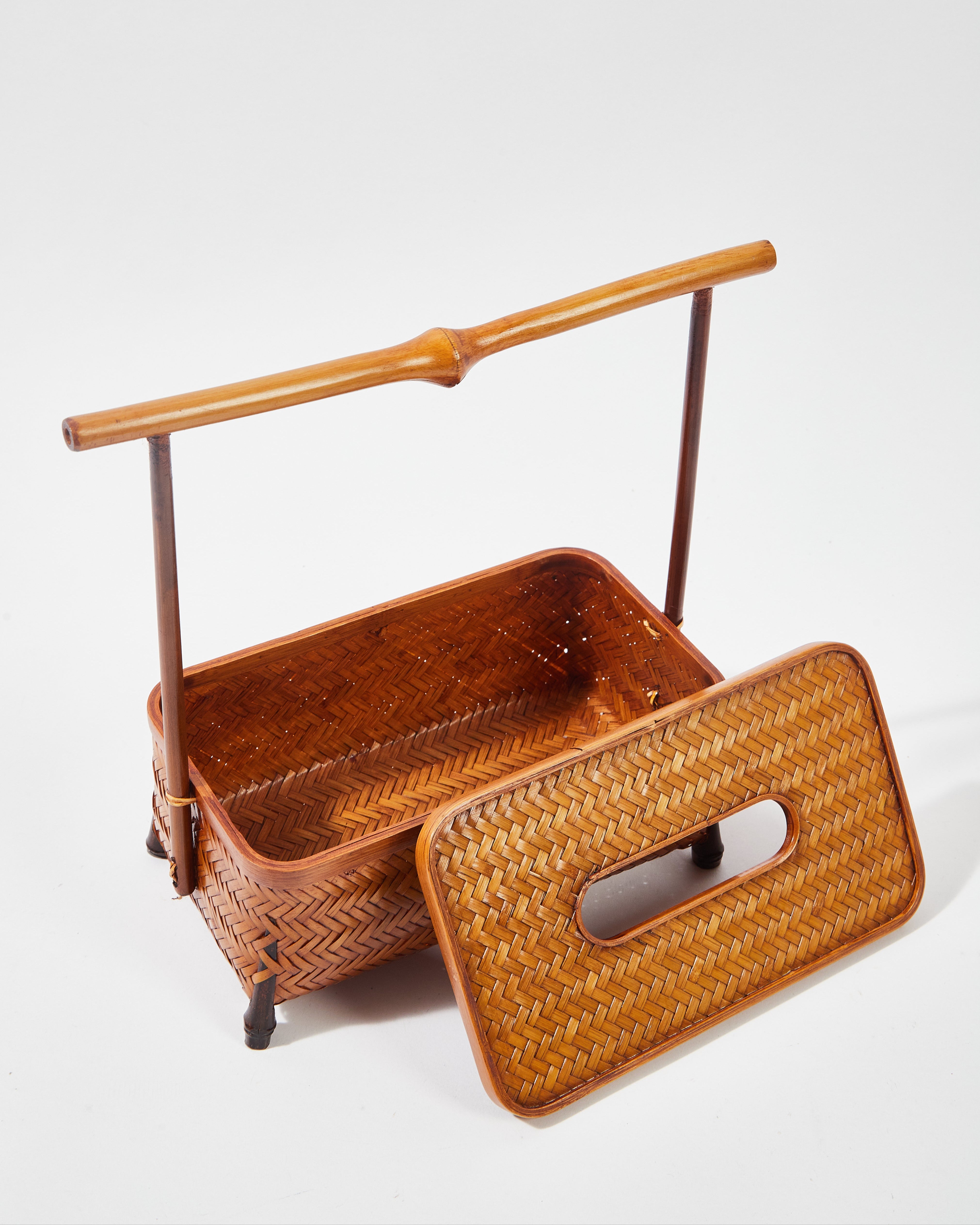 Bamboo Handle Tissue Box