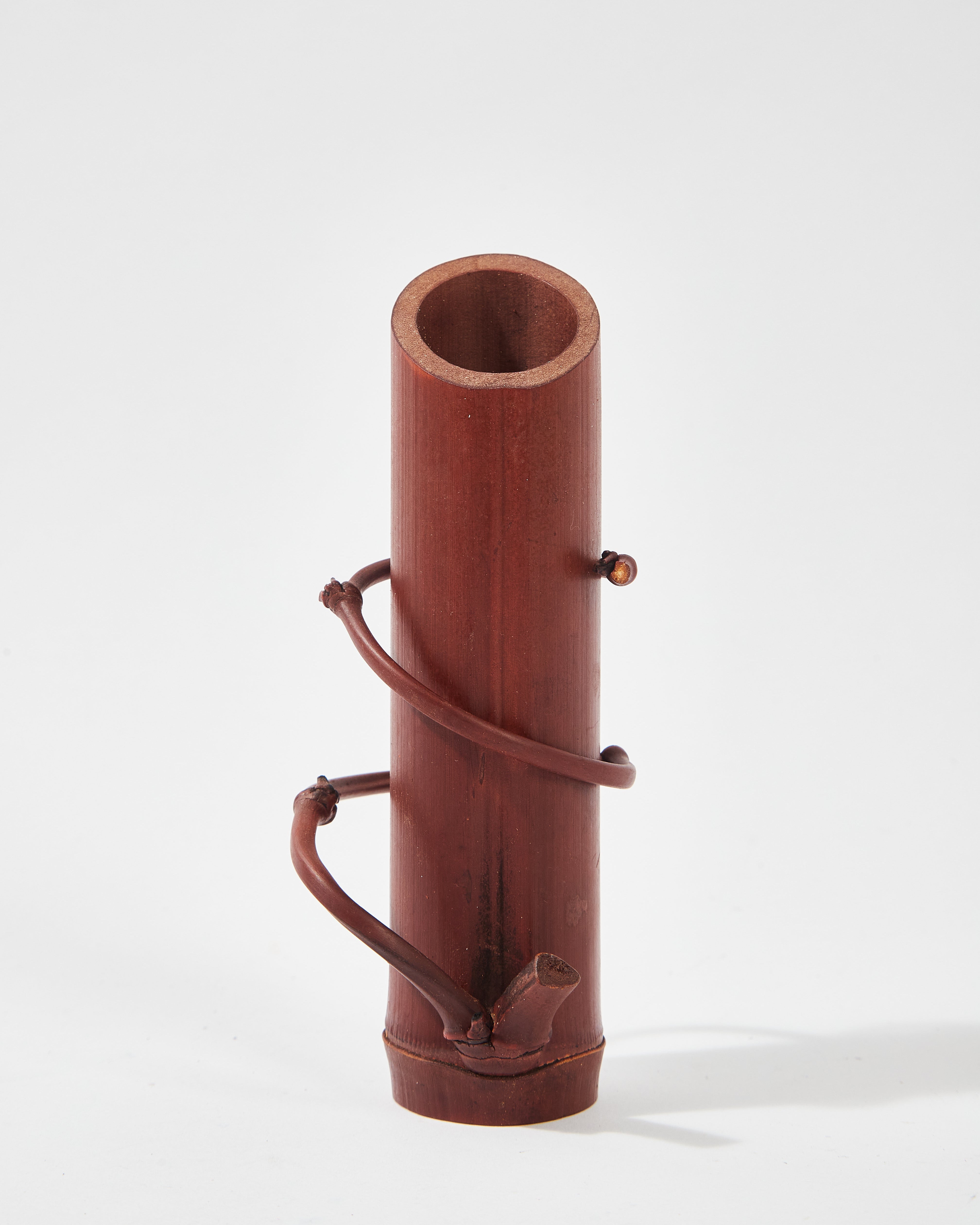 Swirl Pattern Bamboo Plant Vase