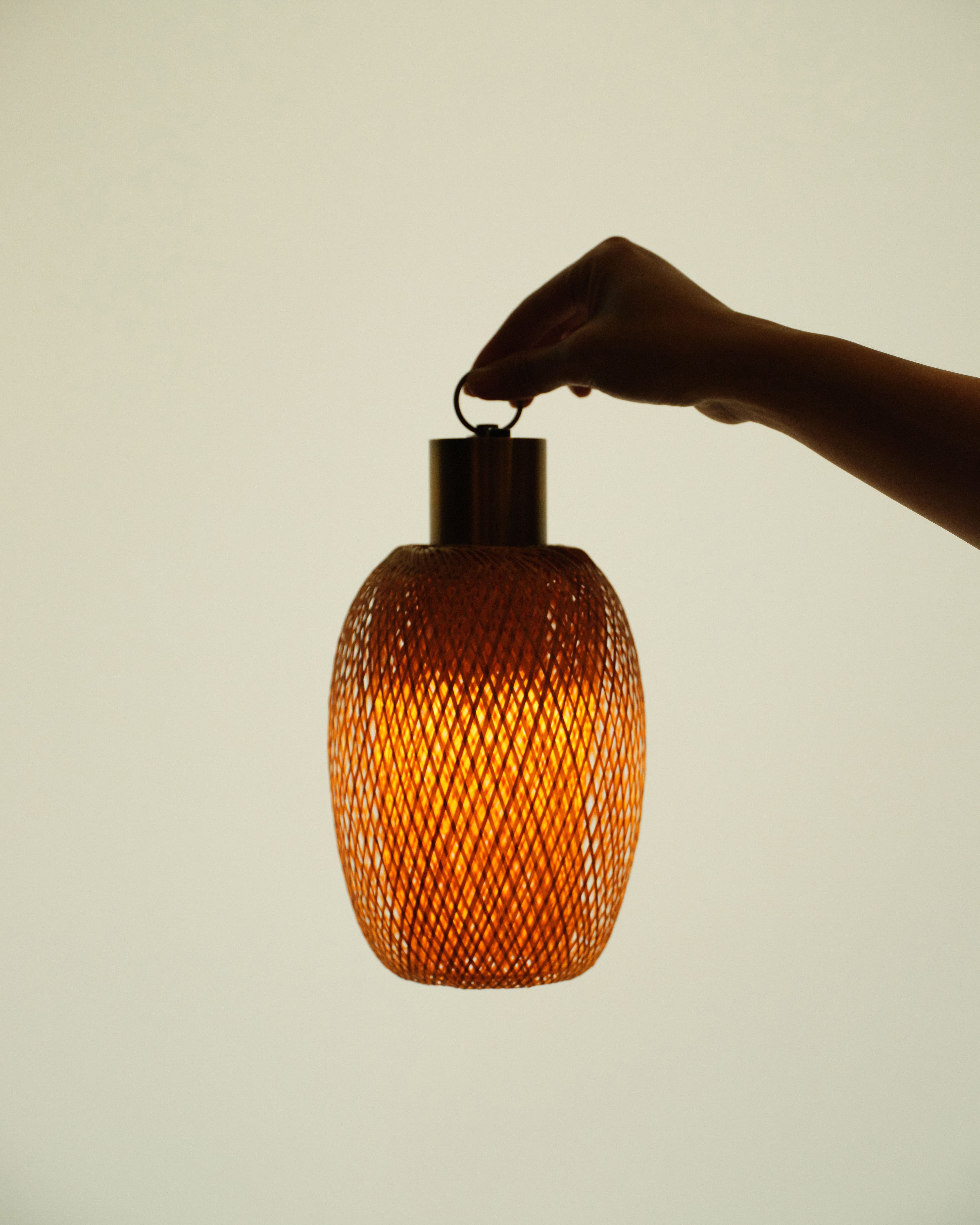 Bamboo Woven Portable Lantern Lamp