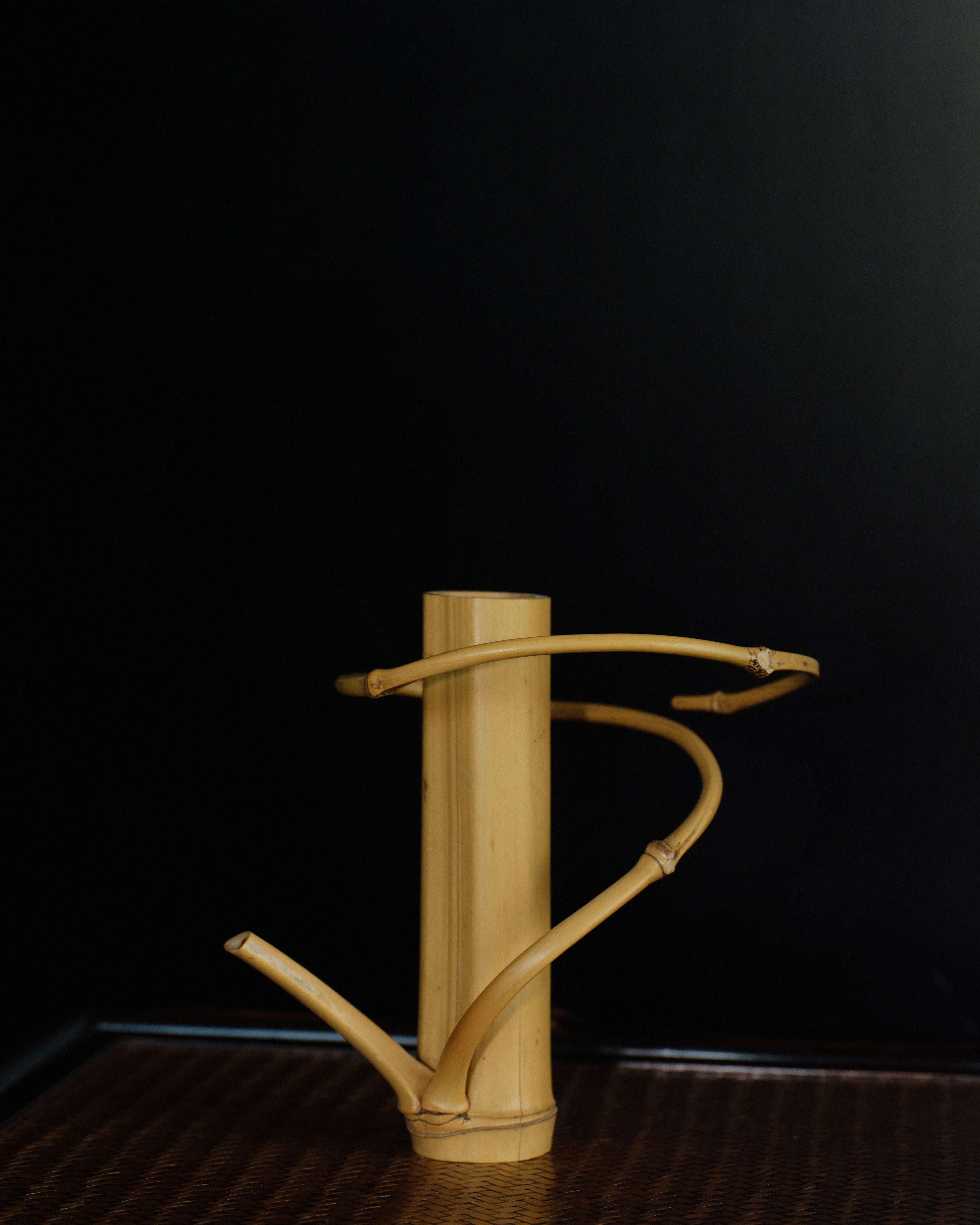 Spiral Pattern Bamboo Plant Vase