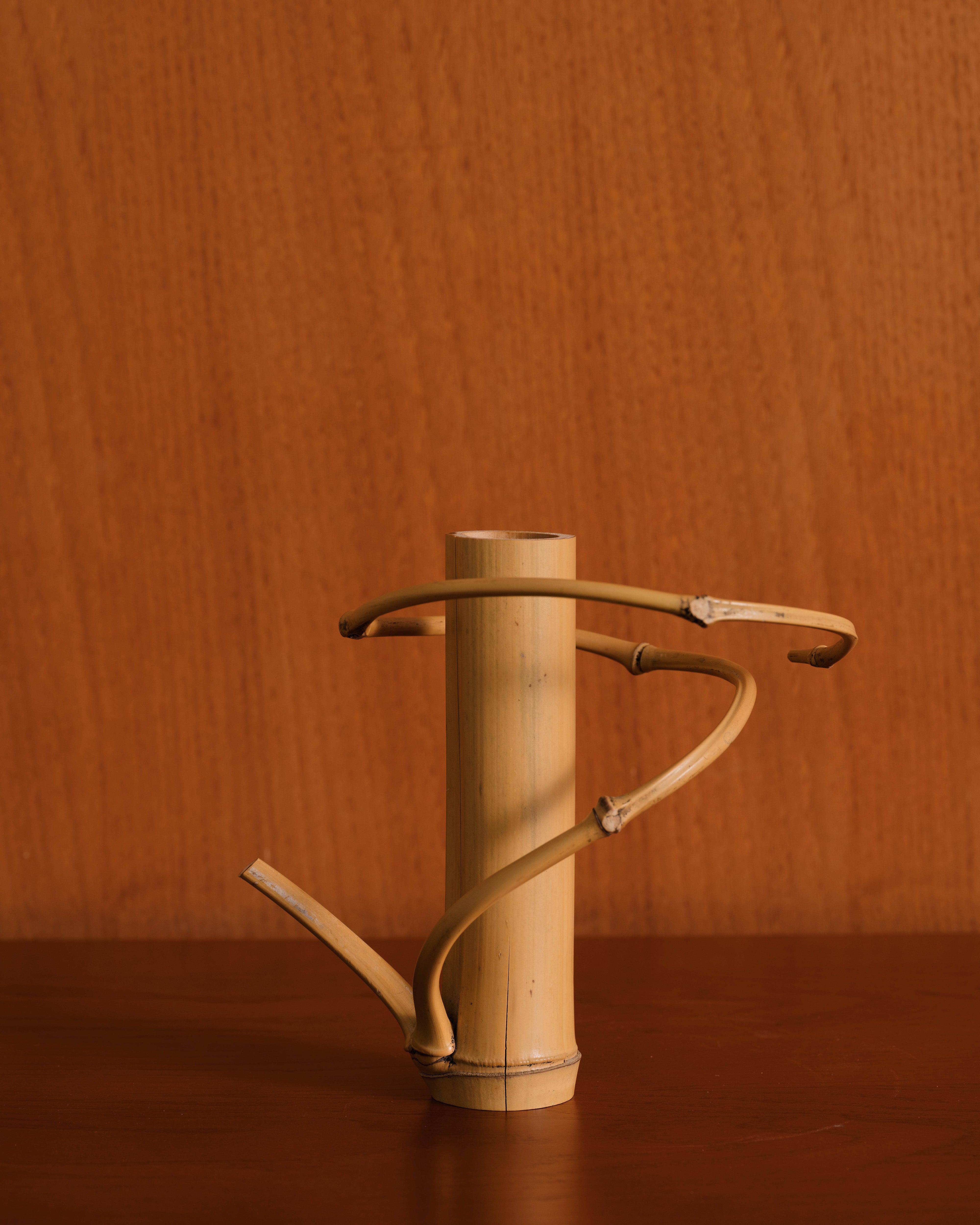 Spiral Pattern Bamboo Plant Vase