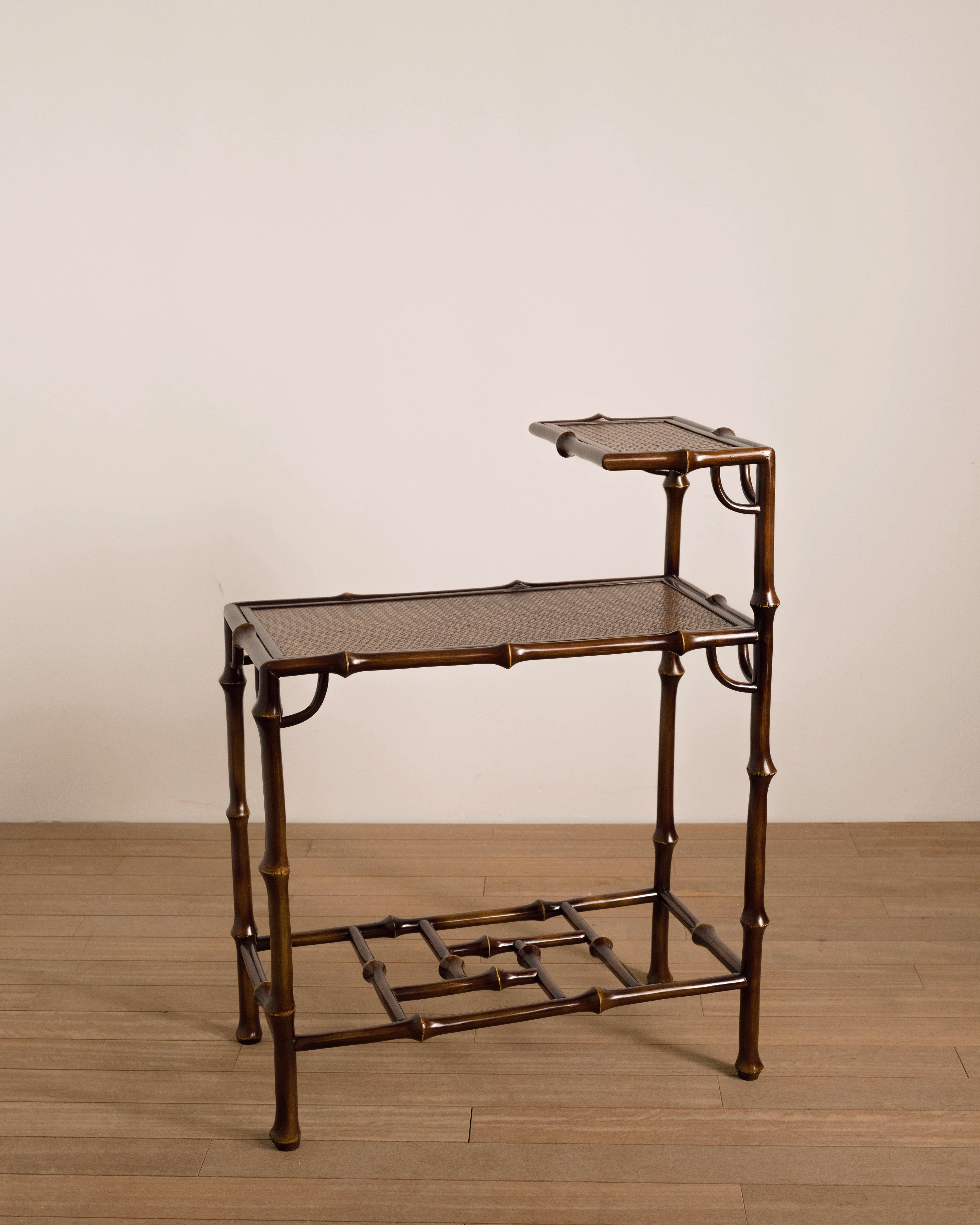 Two-Tier Bamboo Console Table